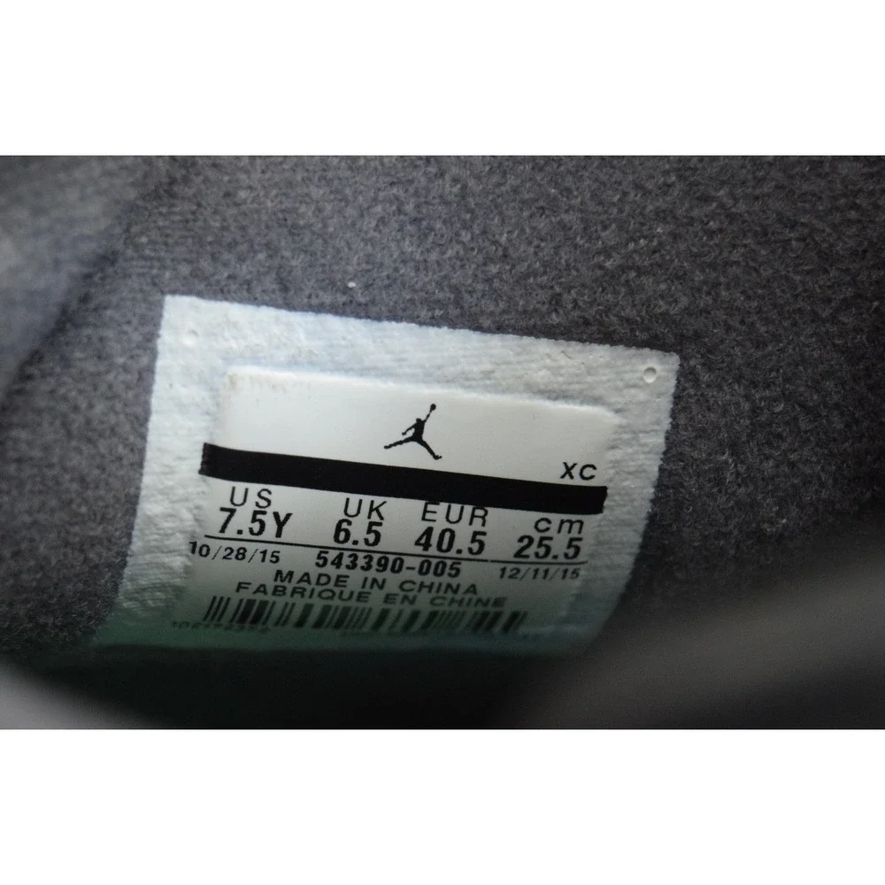 Jordan Air Jordan 6 Retro GG Kids 7.5Y Grey Green Glow 543390-005 Good Condition